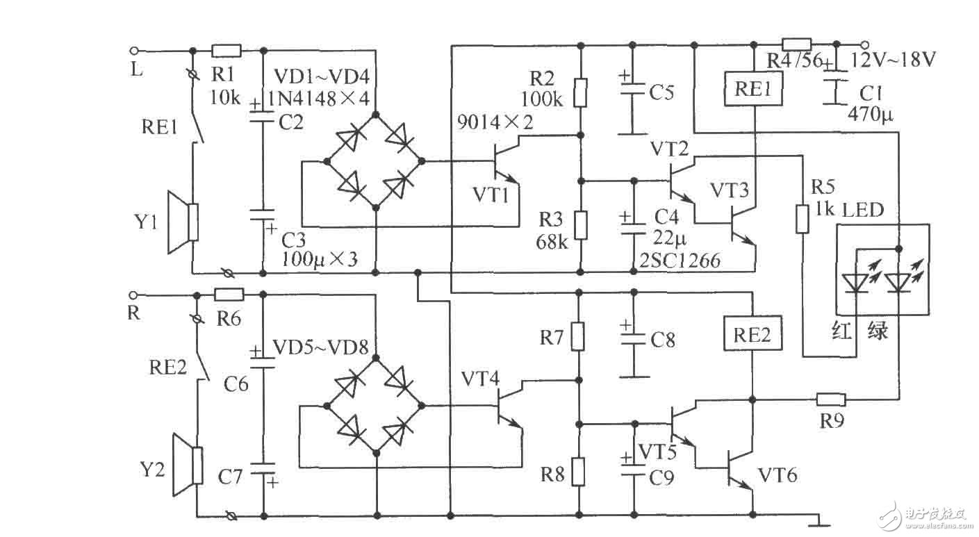 揚聲器保護電路設(shè)計圖