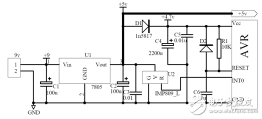 AVR掉電保護(hù)電路設(shè)計圖剖析 —電路圖天天讀（221）