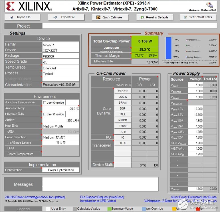 功率估算器工具。