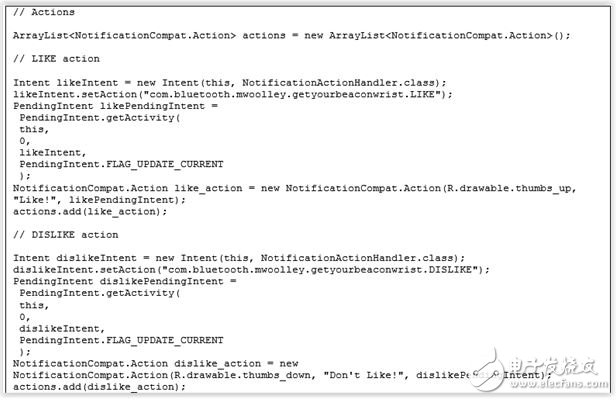 圖4 – 創(chuàng)建操作，為通知增加互動(dòng)功能