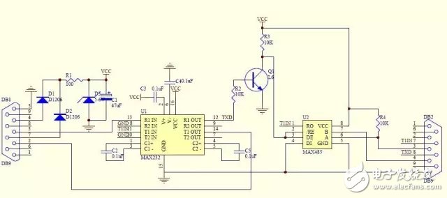 講述三種RS232轉(zhuǎn)RS485電路設(shè)計(jì) —電路圖天天讀(254)