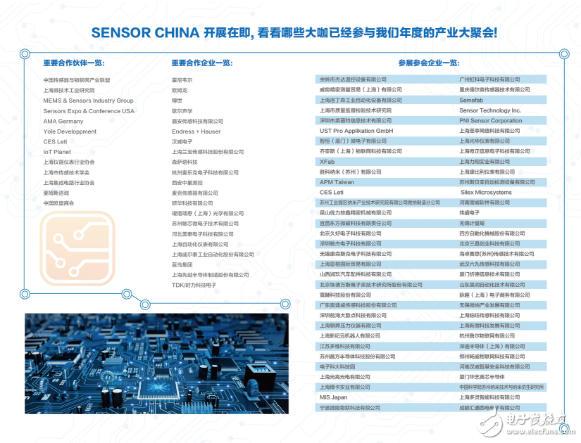 圖3：SENSOR CHINA參展參會、合作企業(yè)一覽表
