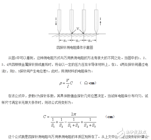 如何區(qū)分萬(wàn)用表測(cè)電阻和四探針測(cè)電阻？