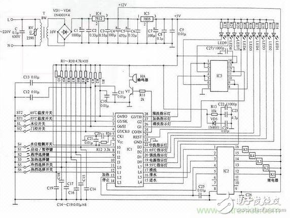 電路分享：用微處理器如何設(shè)計洗碗機電路