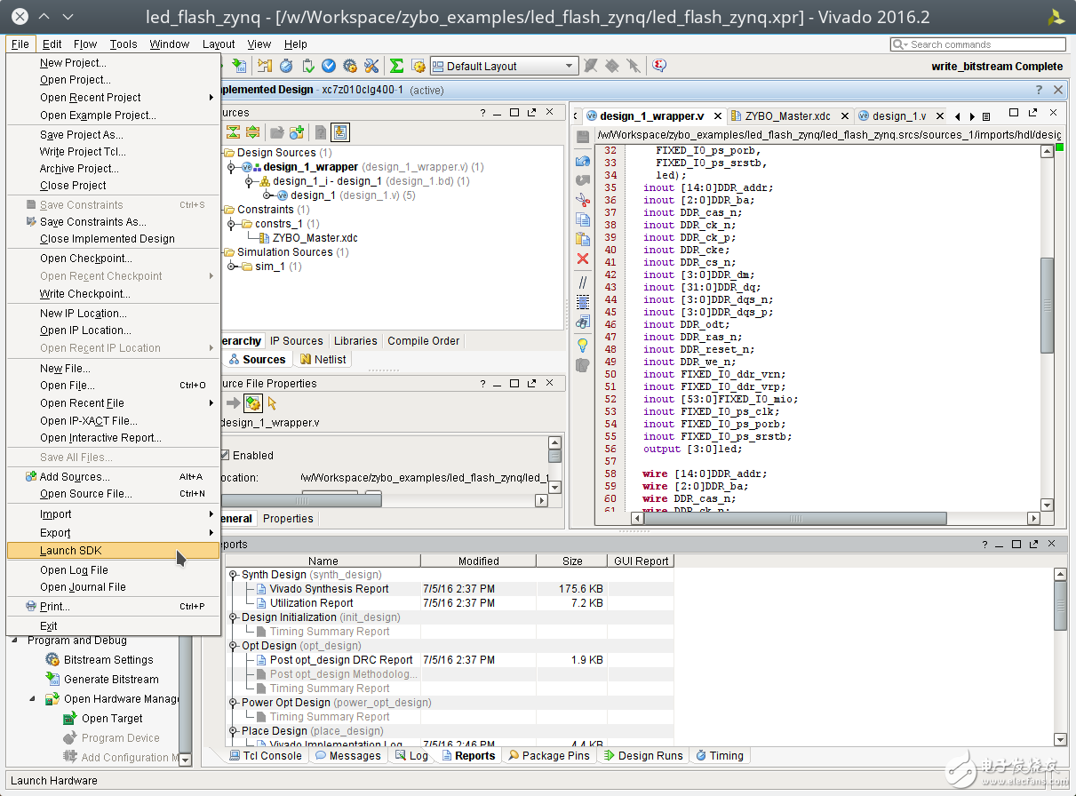 Zybo Board 開(kāi)發(fā)記錄: Zynq與LED閃爍控制