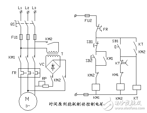 時(shí)間原則能耗制動(dòng)控制電路