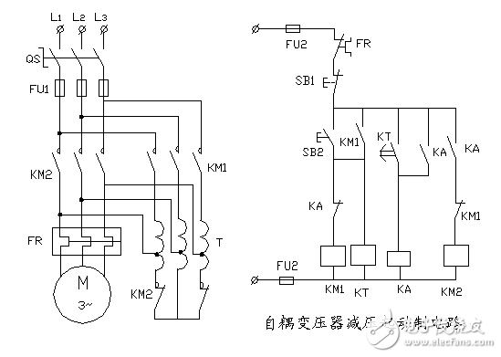 自耦變壓器減壓起動(dòng)起動(dòng)控制電路