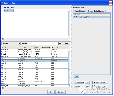 時鐘網表連接界面