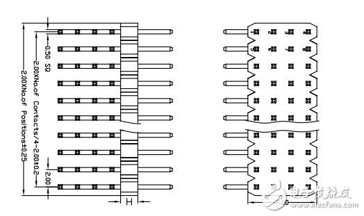 四排90度排針規(guī)格書(shū)