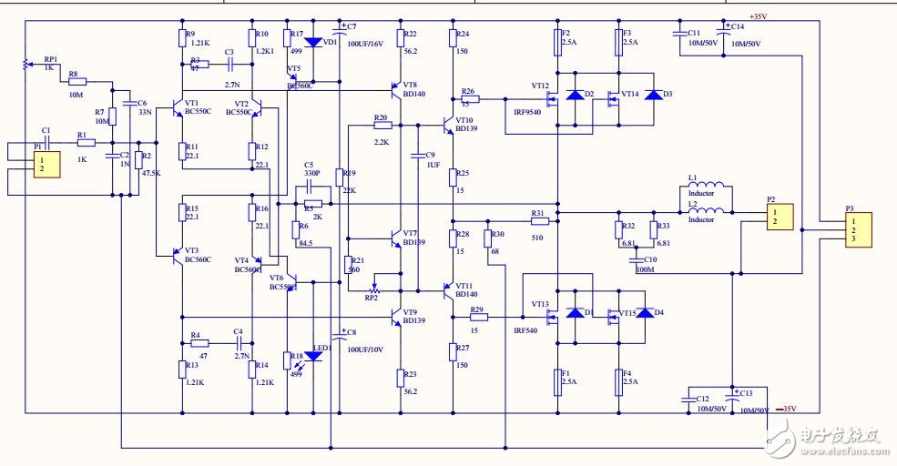 120W場效應(yīng)管功放電路原理圖+PCB資料下載