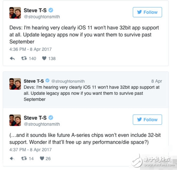 近日，知名開發(fā)者Steven Troughton-Smith透露，自iOS 11系統(tǒng)開始，蘋果將全面停止支持32位應(yīng)用，屆時(shí)，App Store中將有大批32位應(yīng)用無法正常工作，并且可別以為這是件小事，現(xiàn)在我們用的App中，有不少還停留在32位，游戲、教育和娛樂類應(yīng)用占到了絕大多數(shù)，用戶可以到設(shè)計(jì)界面總的應(yīng)用選項(xiàng)中進(jìn)行查看。