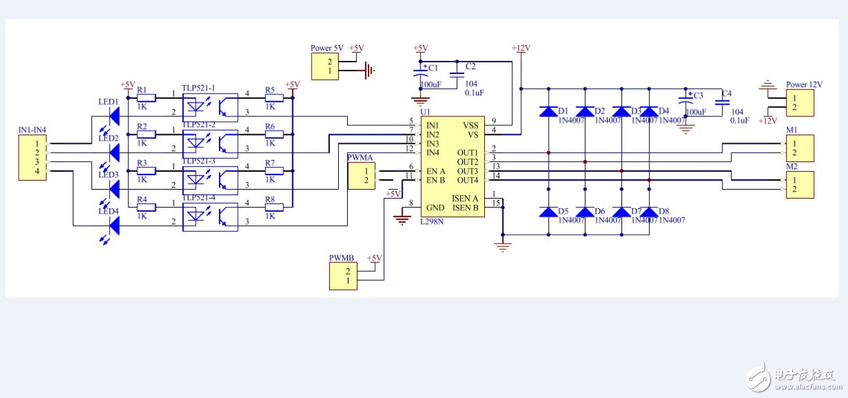 l298n直流電機(jī)驅(qū)動(dòng)模塊