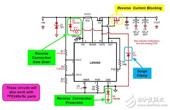 針對(duì)反向連接、浪涌鉗位以及反向電流保護(hù)進(jìn)行防御
