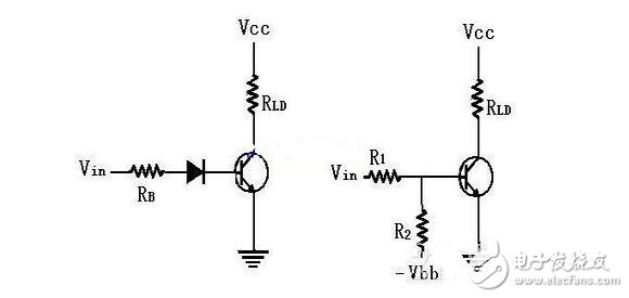 三極管開關(guān)電路改進(jìn)接法電路圖