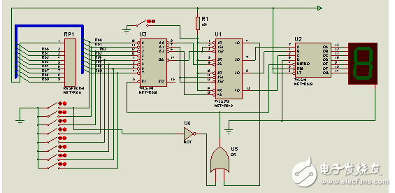 八路數(shù)字搶答器設(shè)計報告