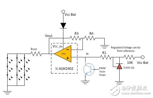  用雙路大電流運(yùn)放來驅(qū)動汽車 LED 燈