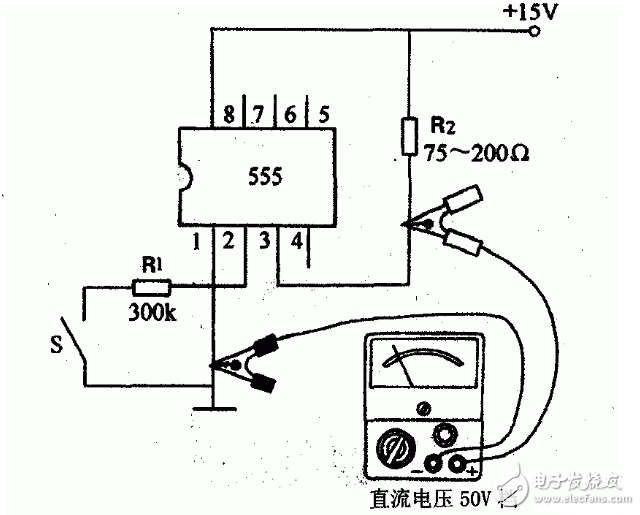 555內(nèi)部電路結(jié)構(gòu)與萬用表測試555芯片的性能