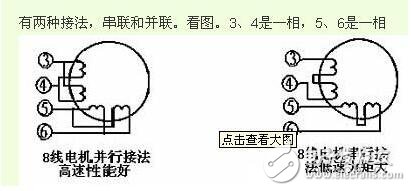 步進電機接線圖，8線步進電機接線圖圖解