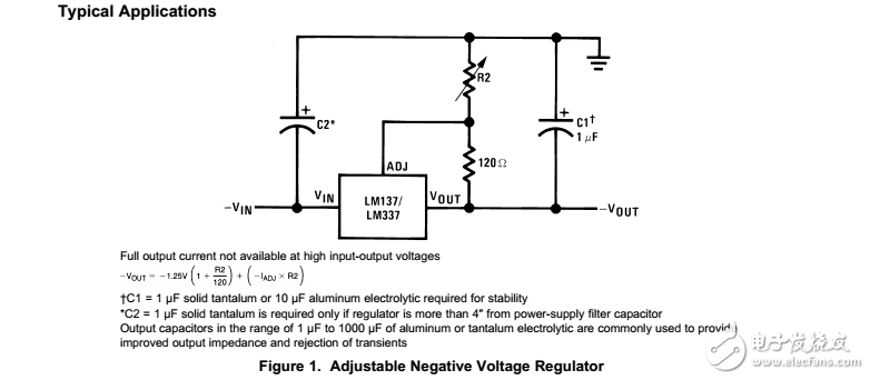 LM337-n/LM137可調(diào)三端負電壓穩(wěn)壓器