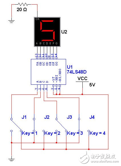 74ls48引腳圖及功能、真值表和典型應(yīng)用電路分解