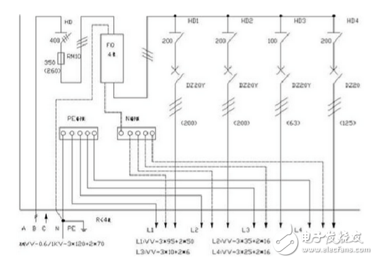 配電箱接線圖_配電柜接線圖：電工必學(xué)的配電接線方式