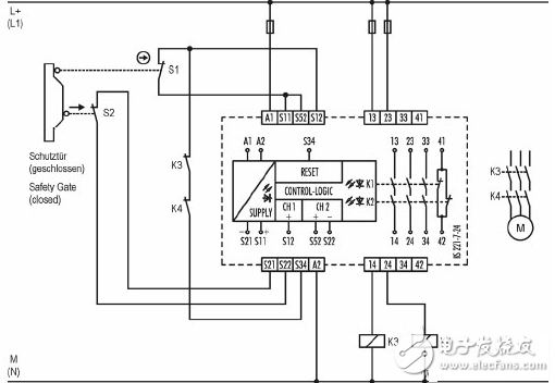 安全繼電器工作原理、接線圖、使用方法