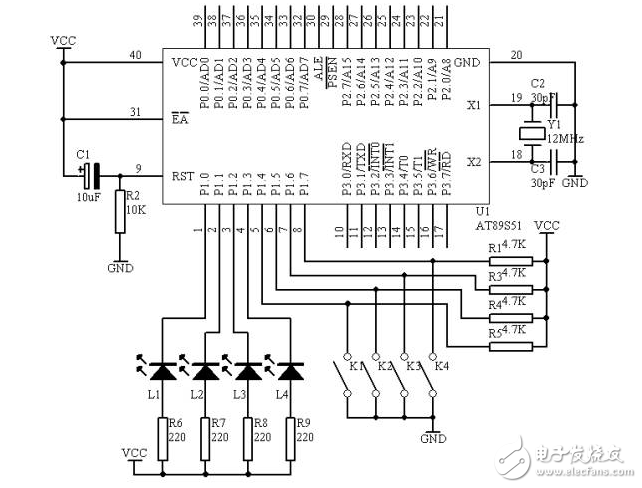 HL開發(fā)板的多路開關(guān)狀態(tài)指示學習程序