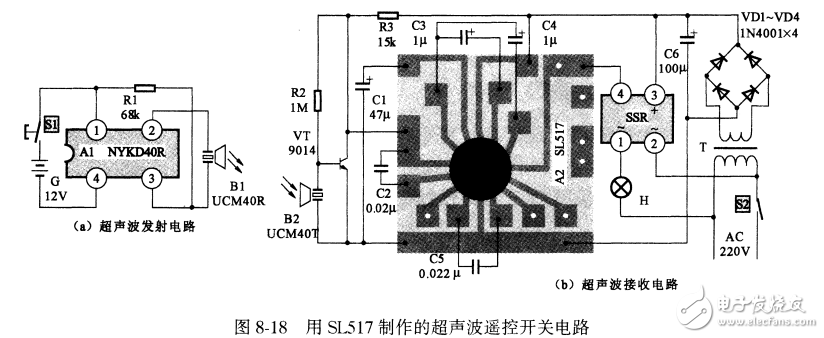 基于SL517超聲波遙控開(kāi)關(guān)電路設(shè)計(jì)