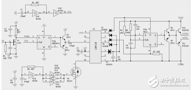 基于CD40106和CD4013的場效應管隔離驅(qū)動電路設(shè)計