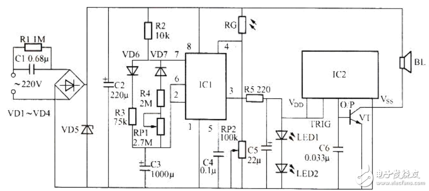 基于HFC1500電子金絲雀電路設(shè)計(jì)