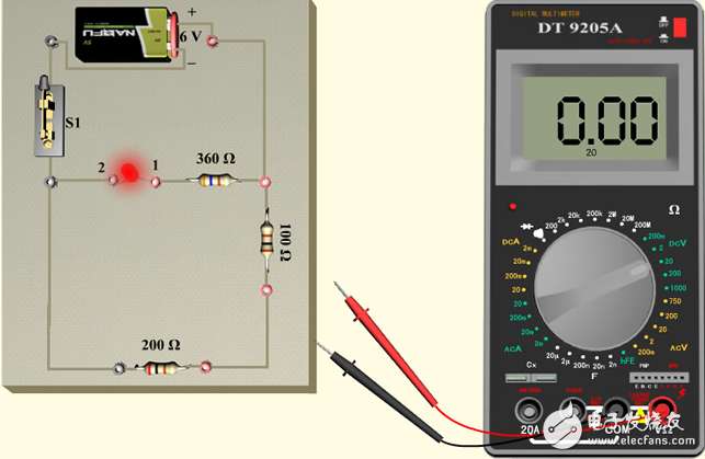 數(shù)字式萬用表直流電壓測量方法及步驟