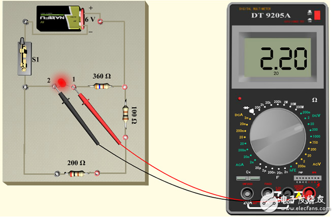 數(shù)字式萬用表直流電壓測量方法及步驟