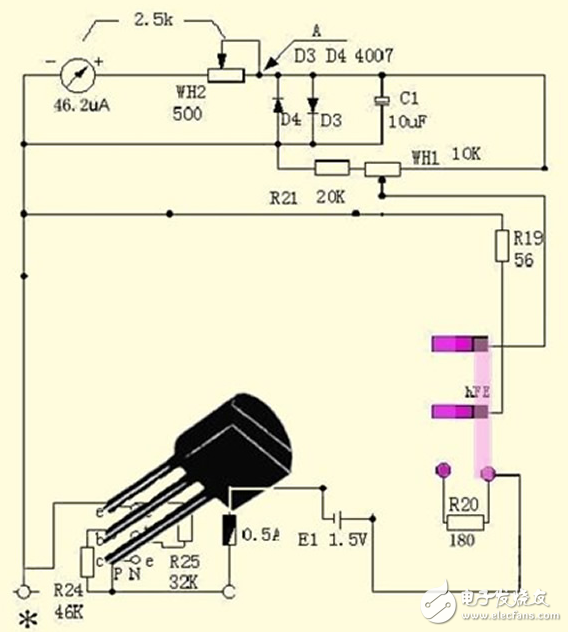 指針式萬(wàn)用表測(cè)直流電流、電壓、交流電壓的方法及電阻測(cè)量電路