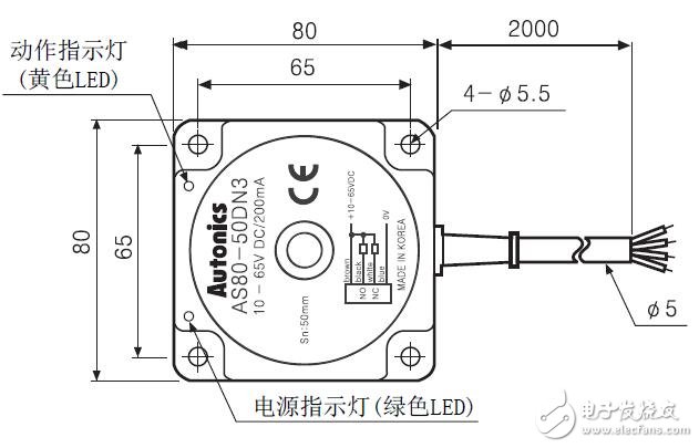AS系列長距離接近開關(guān)的接線