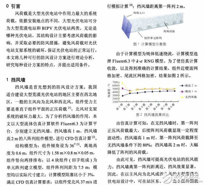 光伏電站的擋風墻和擋風板及防風抑塵網(wǎng)的設(shè)計