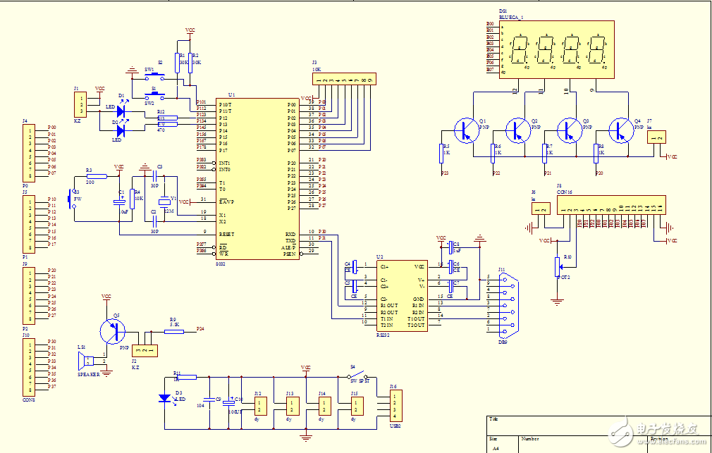 51單片機(jī)精簡控制板(帶USB轉(zhuǎn)串口下載)1