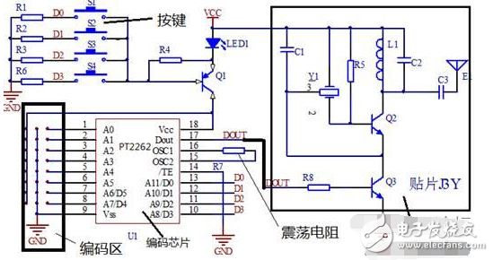 pt2262應(yīng)用電路圖大全_pt2262編碼電路匯總（五款pt2262應(yīng)用電路詳解）