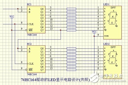 74hc164驅(qū)動共陰數(shù)碼管與共陽數(shù)碼管_74hc164驅(qū)動源程序