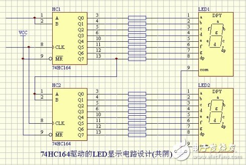 74hc164驅(qū)動共陰數(shù)碼管與共陽數(shù)碼管_74hc164驅(qū)動源程序