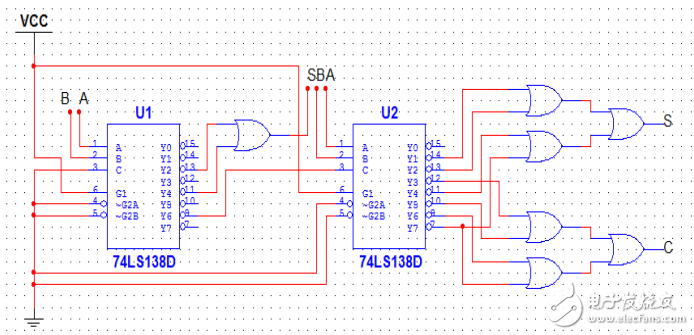 用74ls138設(shè)計(jì)全加器