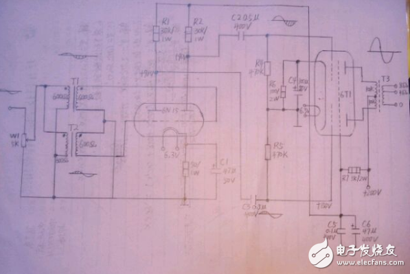 推挽電路圖全集（6n5、6N16B、6N11+6N5、6T1+6N15等推挽電路）