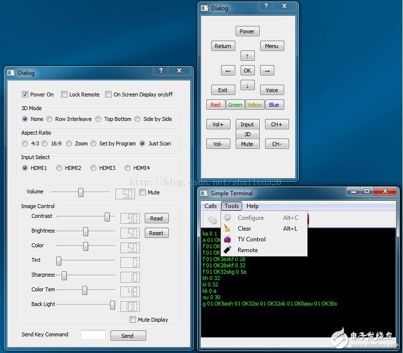 電視r(shí)s232，通過(guò)RS232串口控制LG電視