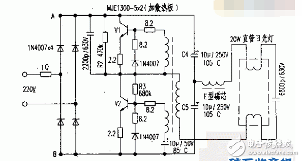 電子鎮(zhèn)流器改開關電源