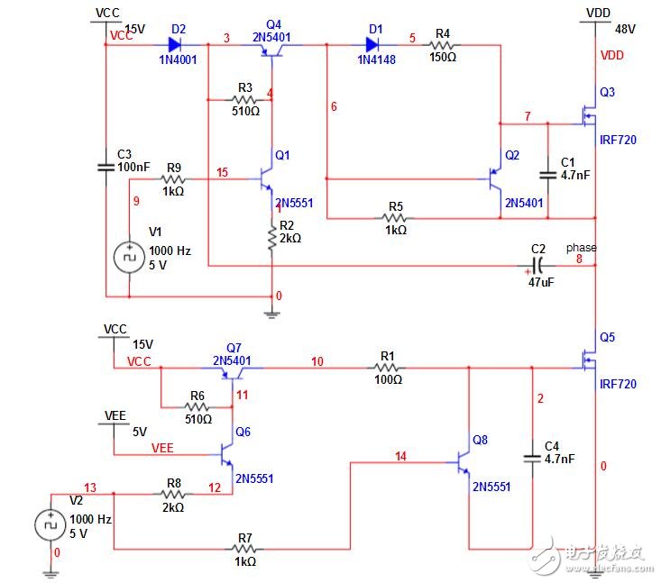 nmos高端驅(qū)動自舉電路