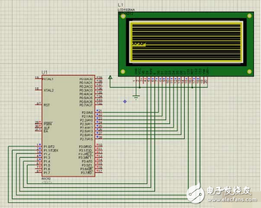 lcd19264與單片機(jī)連接