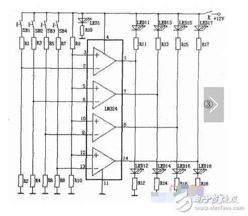 采用LM339設(shè)計(jì)的測(cè)試儀電路