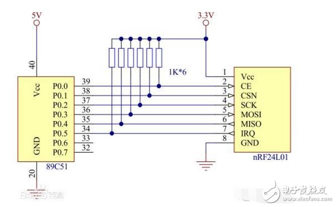 nrf24l01與51單片機(jī)的連接圖及程序