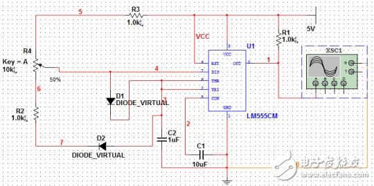 555芯片設(shè)計(jì)占空比可調(diào)的方波信號(hào)發(fā)生器