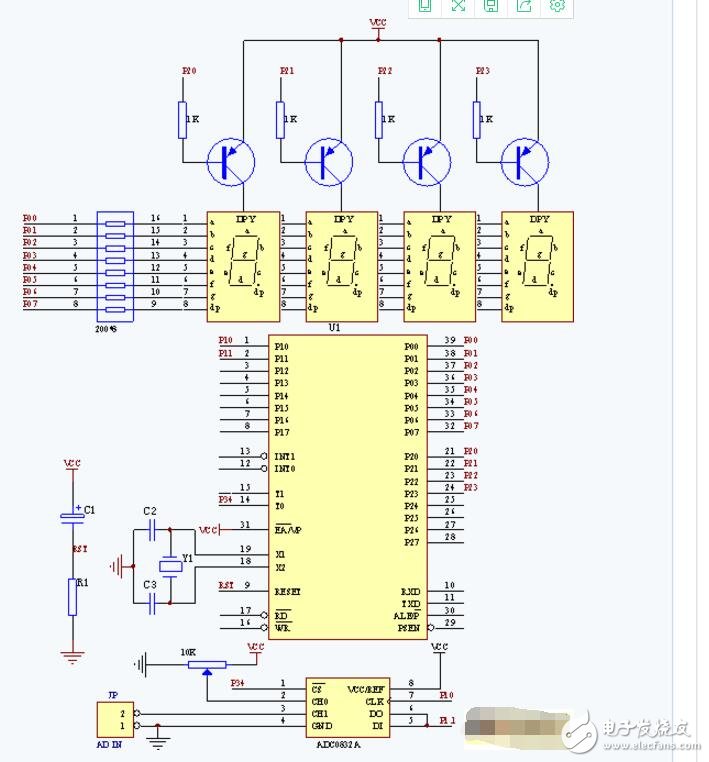 單片機和ADC0832的AD模數(shù)轉(zhuǎn)換