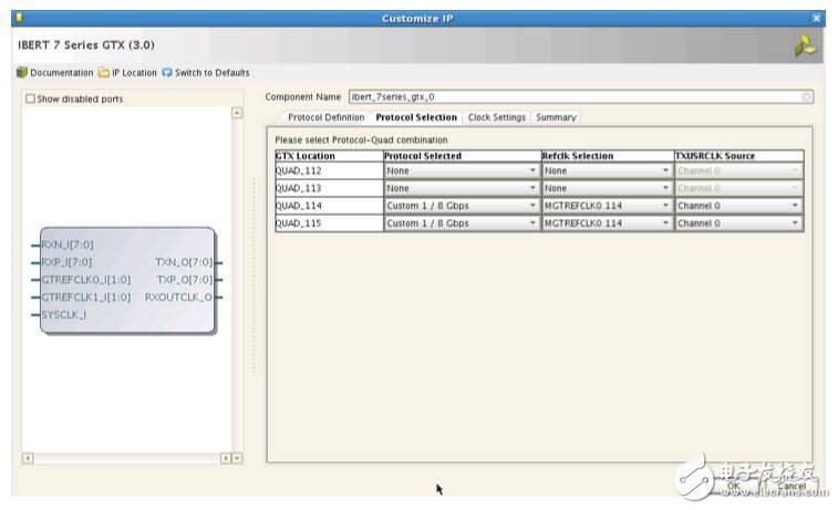 IBERT IP及運(yùn)行工程生成配置文件與GTX管腳的驗證